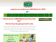 Tablet Screenshot of meadowsgolfclub.com